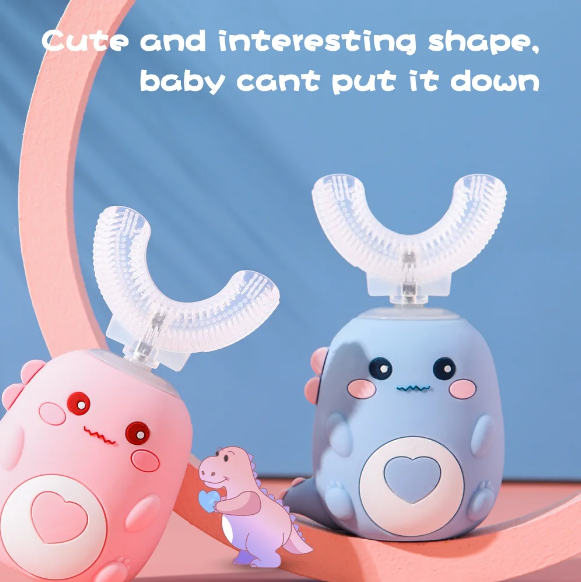 Premium electric U-shaped children's toothbrush