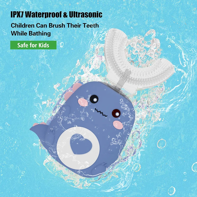 Premium electric U-shaped children's toothbrush