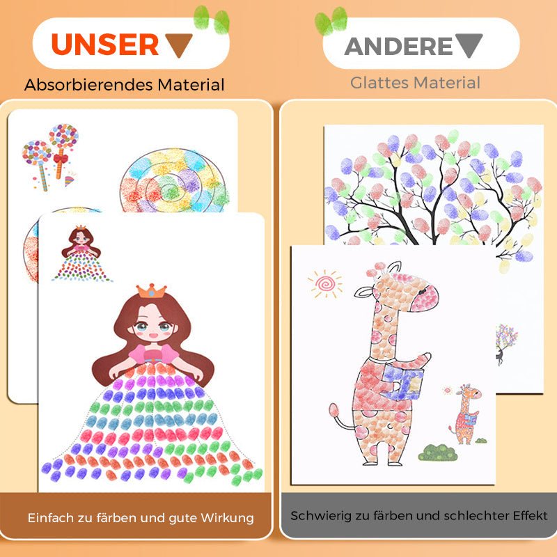 Montessori Finger Painting Set | Promote motor skills & creativity + book