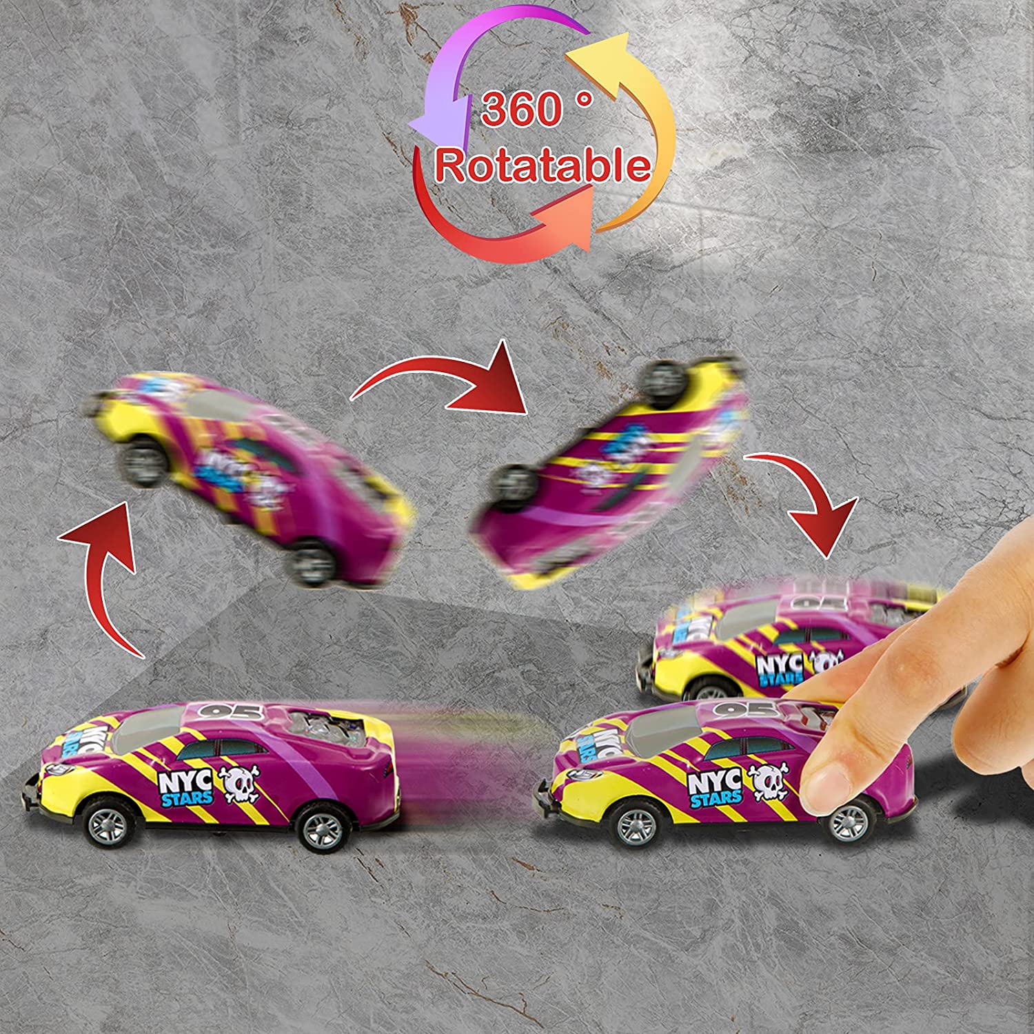 (Set of 8 ) Stunt Vehicle Sensation