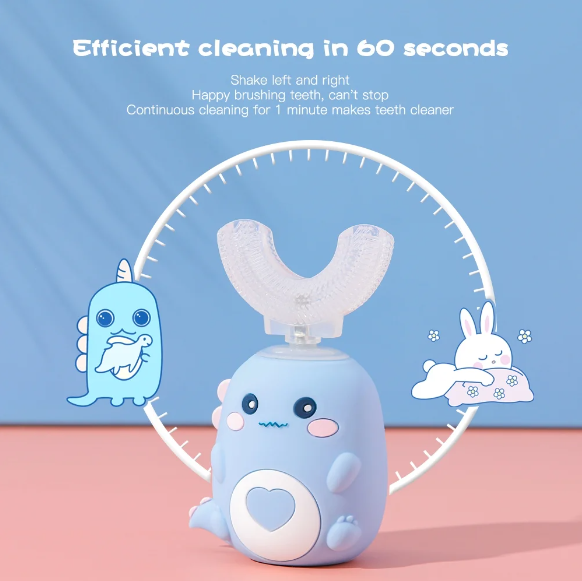 Premium electric U-shaped children's toothbrush 